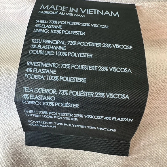 CLUB MONACO Double Breasted Blazer Jacket Gray Aditha Power Tailored, Size 12 - Picture 13 of 16